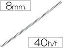 ESPIRAL METALICO Q-CONNECT 64 5:1 8MM 1MM CAJA DE 200 UNIDADES