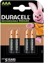 PACK 4 PILAS DURACELL RECARGABLES 900MAH AAA