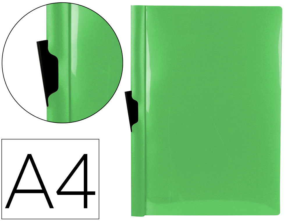 LIDERPAPEL
Carpeta liderpapel dossier pinza lateral polipropileno din a4 VERDE CLARO translucido 30 hojas pinza deslizante.