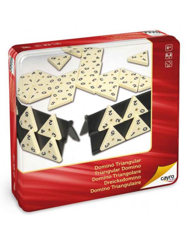 DOMINÓ TRIANGULAR METAL BOX CAYRO 754 JUEGOS DE MESA