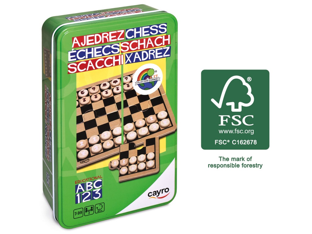 AJEDREZ FSC - METAL BOX (MADERA FSC) CAYRO 119
