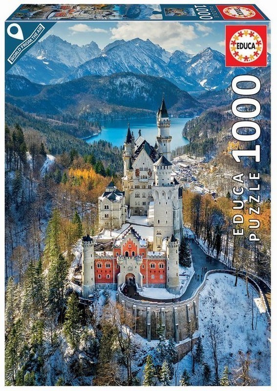 PUZZLE 1000 CASTILLO DE NEUSCHWANSTEIN DESDE EL AIRE EDUCA 19261