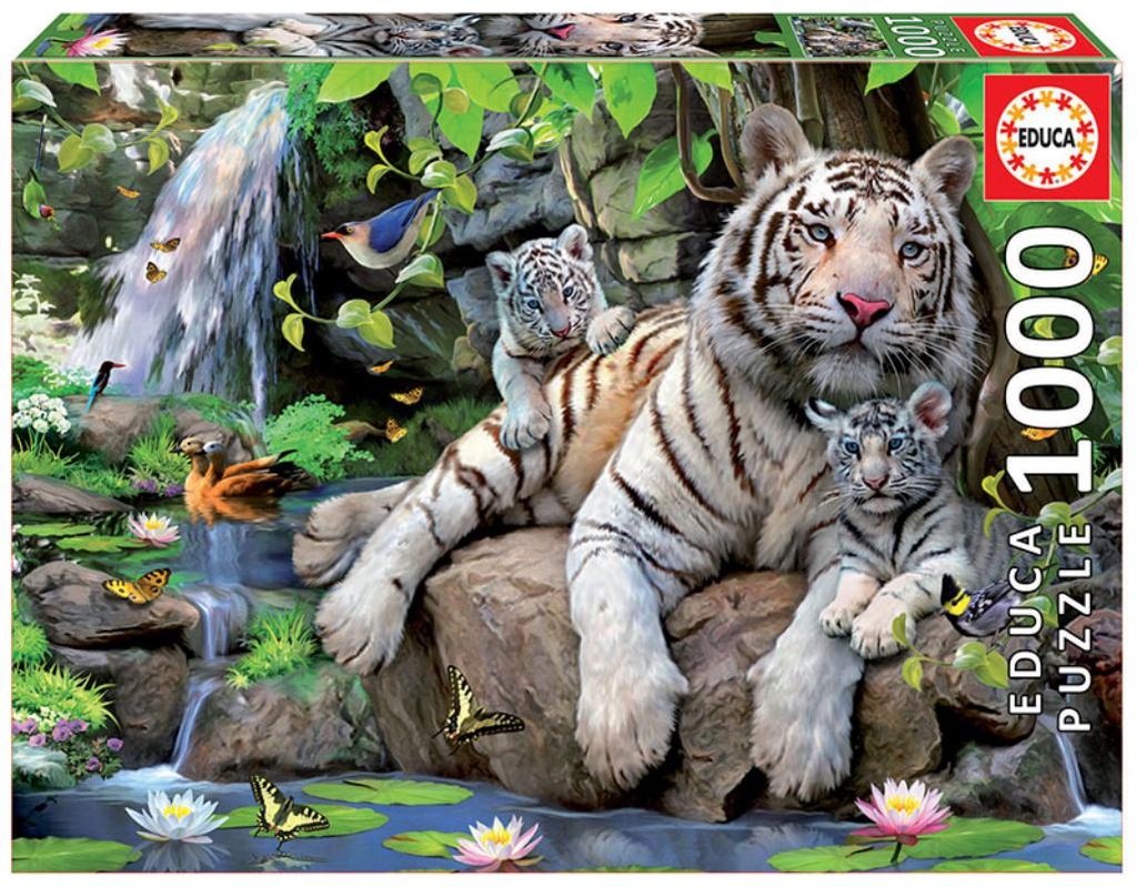 PUZZLE 1000 TIGRES BLANCOS DE BENGALA EDUCA 14808