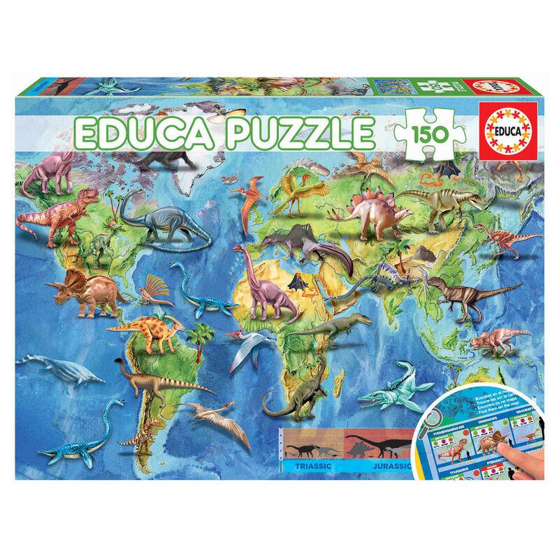 PUZZLE 150 MAPAMUNDI DINOSAURIOS FS