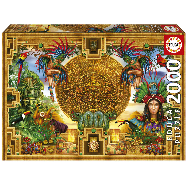 PUZZLE 2000 MONTAJE AZTECA MAYA FSC EDUCA 19565 MONTAJE AZTECA MAYA FSC