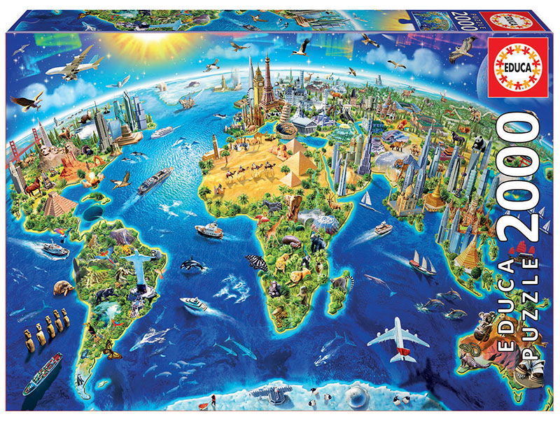 PUZZLE 2000 SIMBOLOS DEL MUNDO FSC( EDUCA 17129