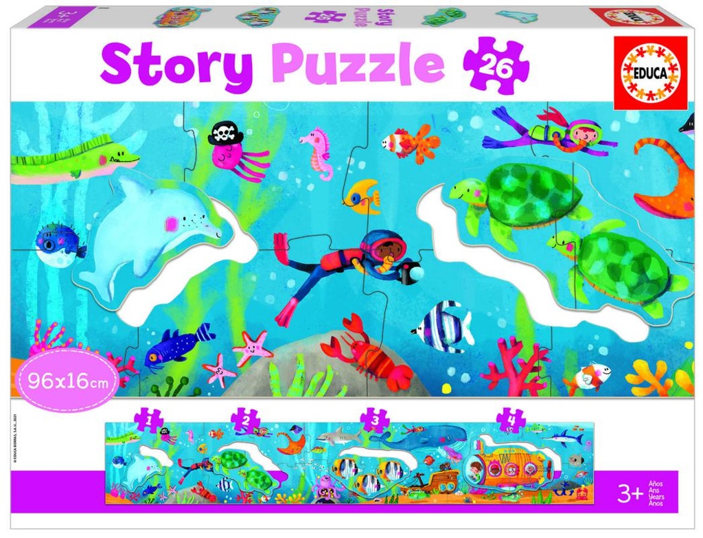 PUZZLE 26 MUNDO SUBMARINO "STORY PUZZLE" EDUCA 18902