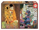 PUZZLE 2x1000 EL BESO + LA VIRGEN, GUSTAV KLIMT EDUCA 18488