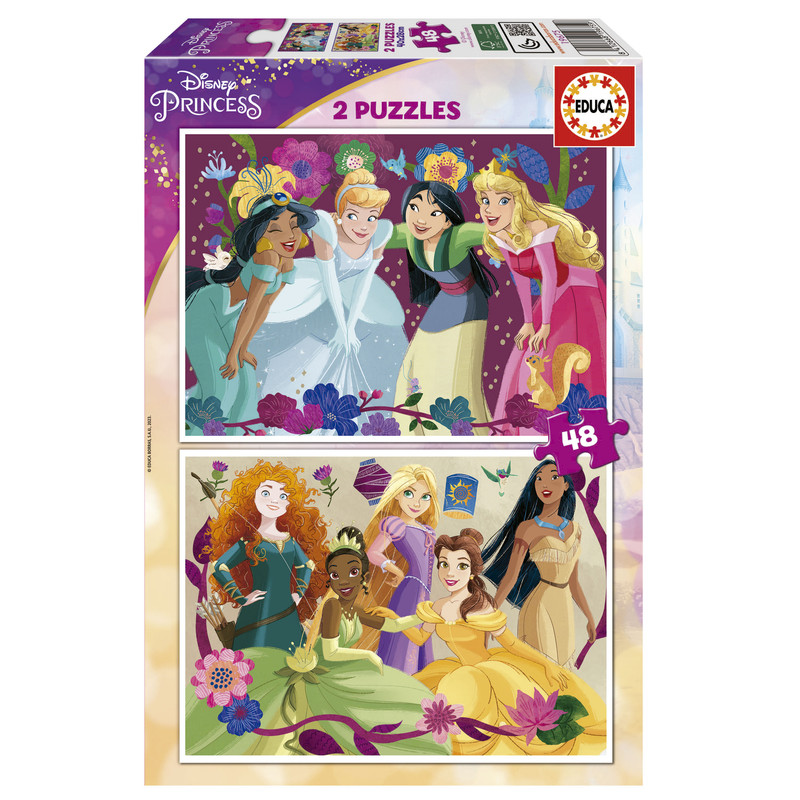 PUZZLE 2X48 DISNEY PRINCESS EDUCA 19675