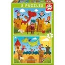 PUZZLE 2X48 DRAGONES Y CABALLEROS EDUCA 17151
