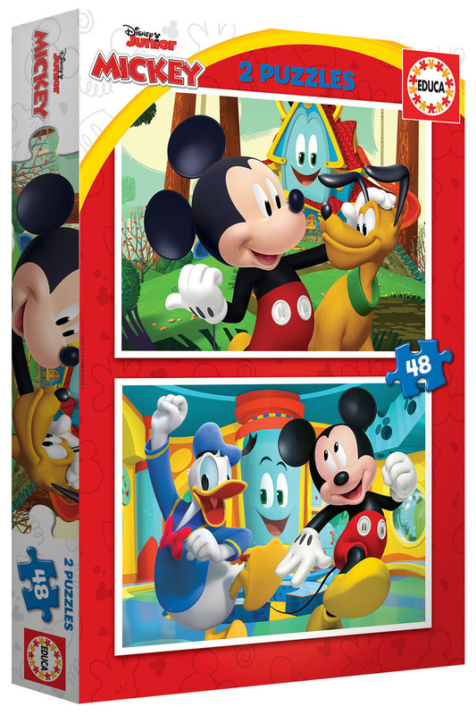 PUZZLE 2X48 MICKEY MOUSE FUN HOUSE
