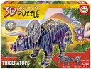 PUZZLE 3D TRICERATOPS 3D CREATURE PUZZLE EDUCA 19183