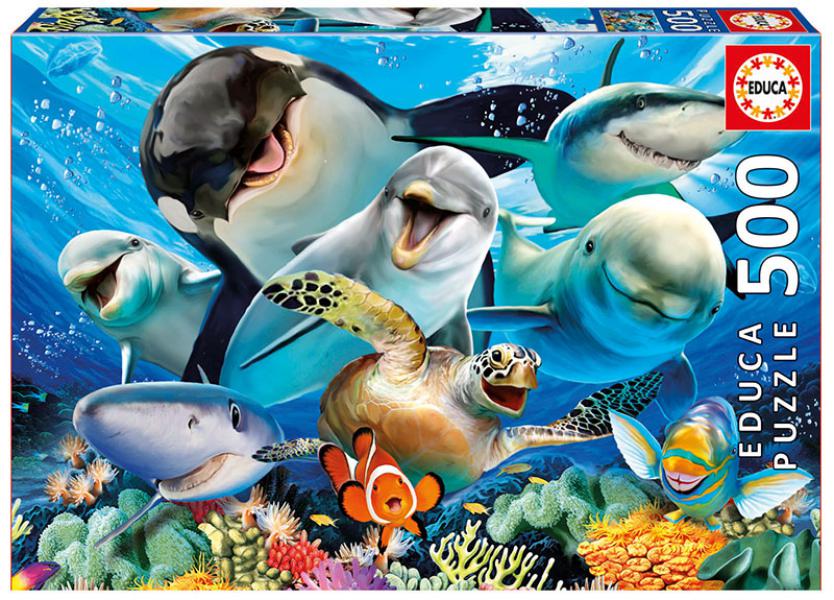PUZZLE 500 SELFIE BAJO EL AGUA FSC EDUCA 17647