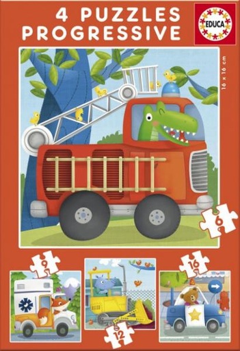 [E17144] PUZZLE PROGRESIVOS PATRULLA RESCATE 6+9+ EDUCA 17144