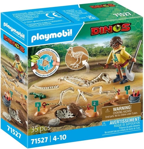 [PL71527] Excavación arqueológica con esqueleto de dinosaurio PLAYMOBIL 71527