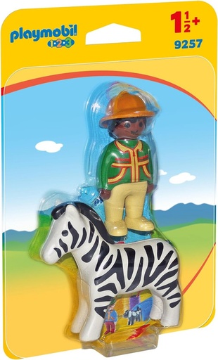 [PL9257] 1.2.3 Hombre con Cebra PLAYMOBIL PL9257