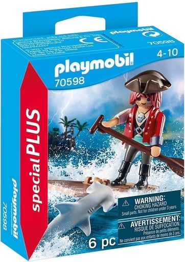 [PL70598] Pirata con balsas y tiburón martillo PLAYMOBIL 70598