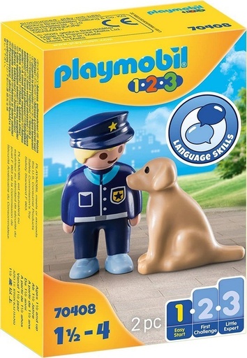 [PL70408] 1.2.3 Policía con Perro PLAYMOBIL 70408