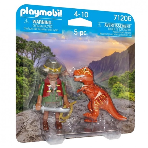 [PL71206] Duo Pack Aventurero con T-Rex PLAYMOBIL 71206