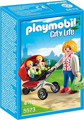 [PL5573] Mamá con Carrito de Gemelos  PLAYMOBIL PL5573