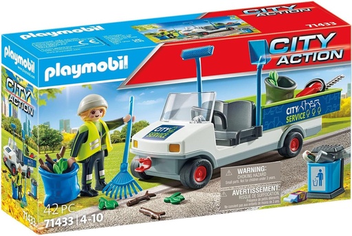 [PL71433] Limpieza urbana con coche eléctrico PLAYMOBIL 71433