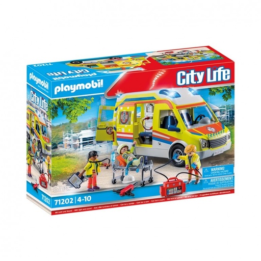 [PL71202] Ambulancia con luz y sonido PLAYMOBIL 71202