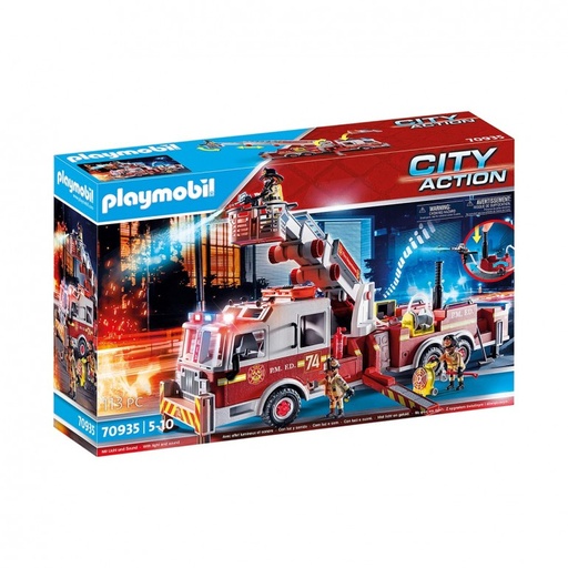[PL70935] Vehículo Bomberos: US Tower Ladder PLAYMOBIL 70935