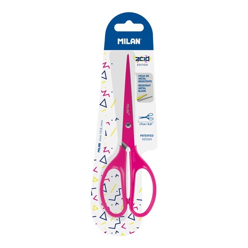 [BWM10425-P] Blíster tijeras de oficina Acid rosa 17 cm