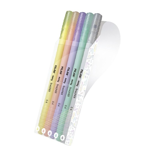 [MIL06180414-PS] estuches 5 rotuladores punta fina SWAY fineliner Pastel