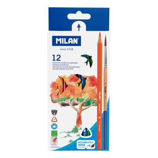[MIL0742312] CAJA 12 LAPIZ TRIANGULARS AQUAREL-LABL