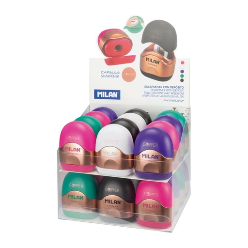 [MIL20165224-CP] sacapuntas con depósito CAPSULE Copper