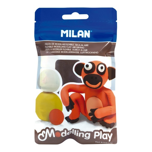 [MIL9154170] Pasta de modelar Modelling Play seca al aire, marrón