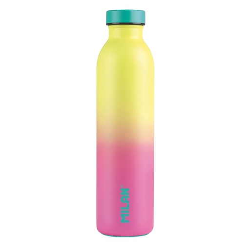 [MIL643020-SN] Botella isotérmica de acero inoxidable 591 ml serie Sunset, rosa - amarillo MILAN 643020SN