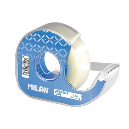 [MIL3433-D836] dispensador cinta adhesiva transparente brillante 19 mm x 33 m