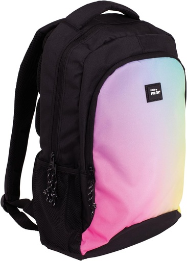 [MIL624601SNK1] Mochila escolar 2 cremalleras (21l) serie Sunset, negra xxcm
