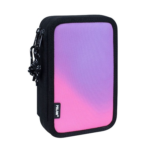 [MIL081264-SNK1-P] Plumier 2 pisos con contenido Sunset, negro y rosa