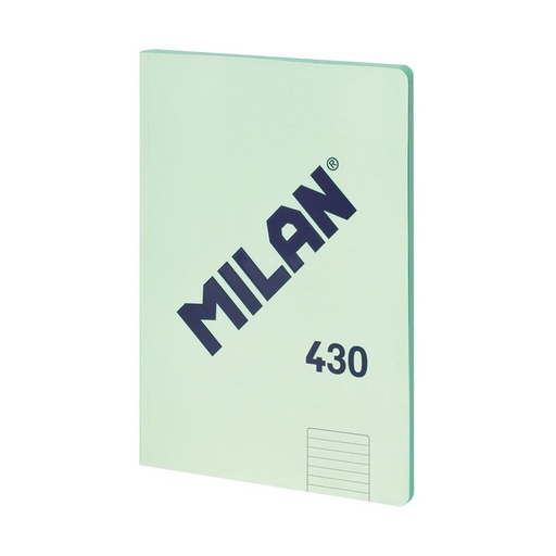 [MIL57242-G48-GR] Libreta encolada, papel pautado, 48 hojas A4, serie 1918, verde