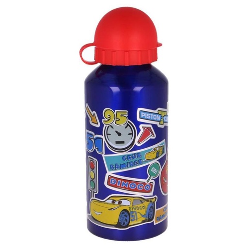 [S51534] STOR BOTELLA ALUMINIO PEQUEÑA 400 ML CARS STICKERS