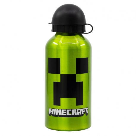 [S40734] STOR BOTELLA ALUMINIO PEQUEÑA 400 ML. MINECRAFT CREEPER GREEN