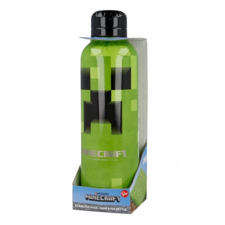 [S00441] STOR BOTELLA TERMO ACERO INOXIDABLE 515 ML. MINECRAFT
