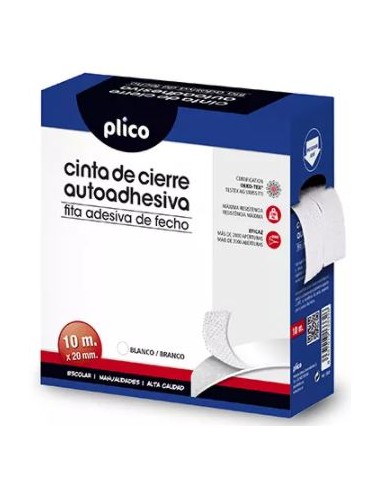 [PLI13330] CREMALLERA TEXTIL AUTOADHESIVES 2MMX10M BLANC