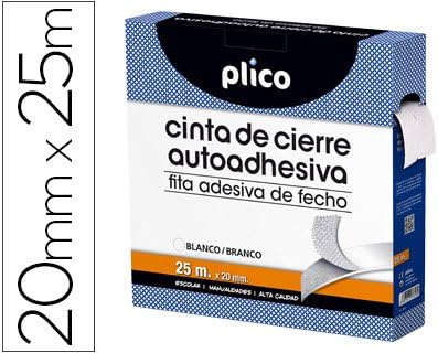 [PLI13318] Cremallera textil adhesiva 25 M/Blanco