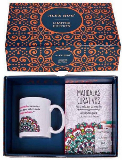 [CLM-422] Conjunto de Libro "Mandala" y TAZA CERAMICA. "Ten Paciencia con...".