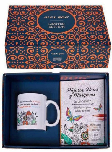 [CLM-426] Conjunto de Libro "Mandala" y TAZA CERAMICA. "Justo cuando la....".
