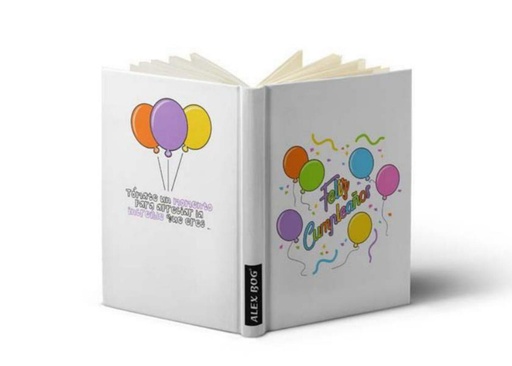 [HS-050] Libreta con Mensaje A6. Modelo "Feliz Cumpleaños".