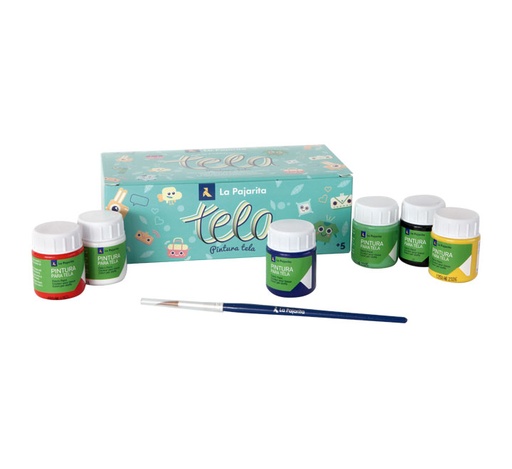 [119494] PACK 6 BOTES PINTURA LA PAJARITA PARA TELA 25ML SURTIDO