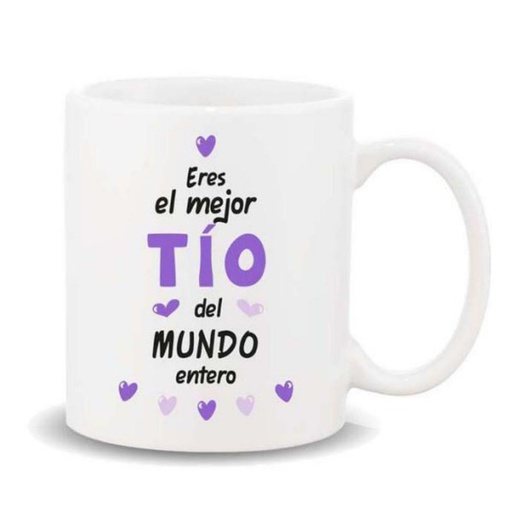 [HL-611] TAZA CERAMICA con Mensaje. Modelo mi Familia"Tio"
