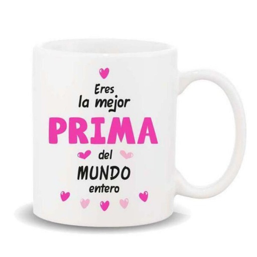 [HL-614] TAZA CERAMICA con Mensaje. Modelo mi Familia"Prima"