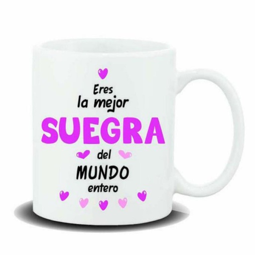 [HL-620] TAZA CERAMICA con Mensaje. Modelo mi Familia"Suegra"