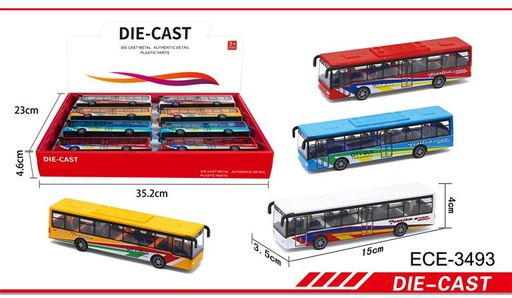 [ECE-3493] AUTOBUSES PULL BACK,4 COLORES